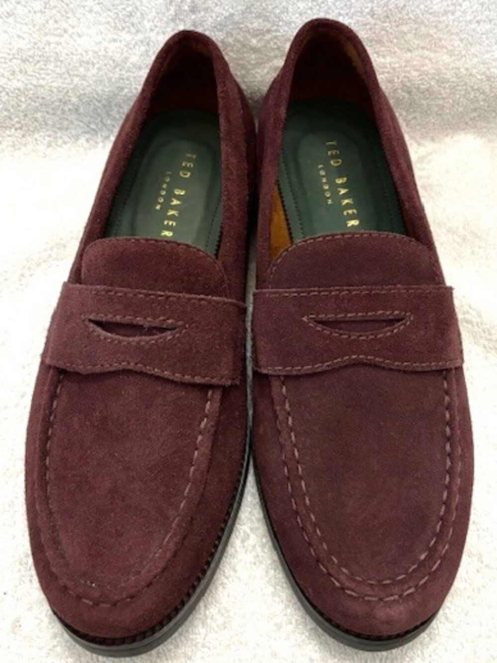 Ted Baker London Parliament suede penny loafers NWOT Men's 9-1/2